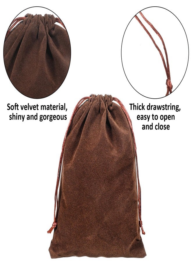 Qulkws 6 Pcs Gift Fabric Cloth Bag 7.8 x 6.2 inch 6 Colors Mixed Velvet Gift Bags Package Drawstring Pouch Soft Velvet Bag with Drawstrings Anti Tarnish Jewelry Velvets bags Dice Bages for Wedding Party - Image 3